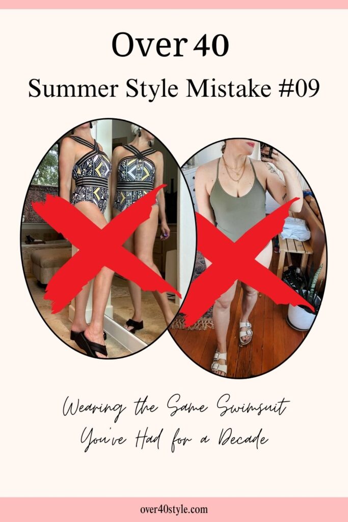 16 Shocking Summer Style Mistakes Women Over 40 Make Saggy vs. supportive, flattering swimsuits for mature women