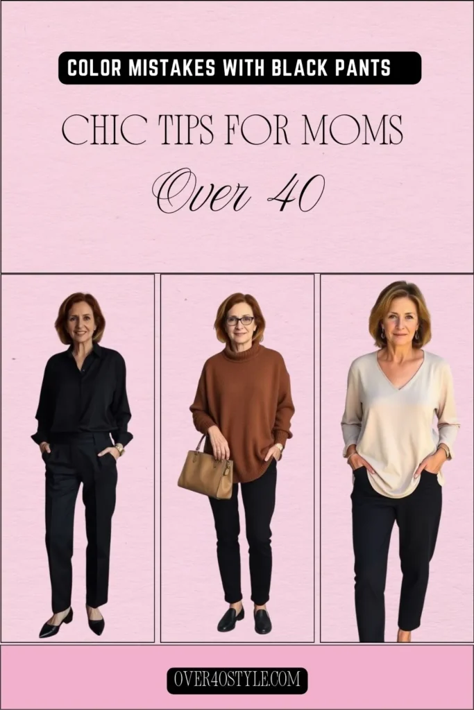 Color Mistakes With Black Pants That Make Moms Over 40 Look Older