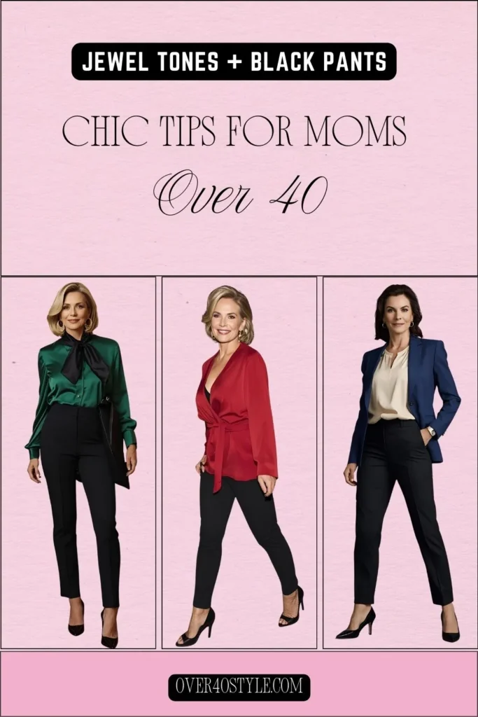 Jewel Tones That Add Confidence to Black Pants Outfits
