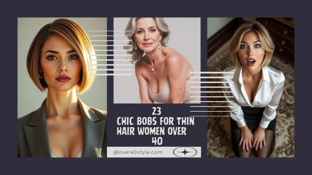 23 Chic Bobs for Thin Hair Women Over 40 Fresh, Youthful Styles That Add Volume and Grace