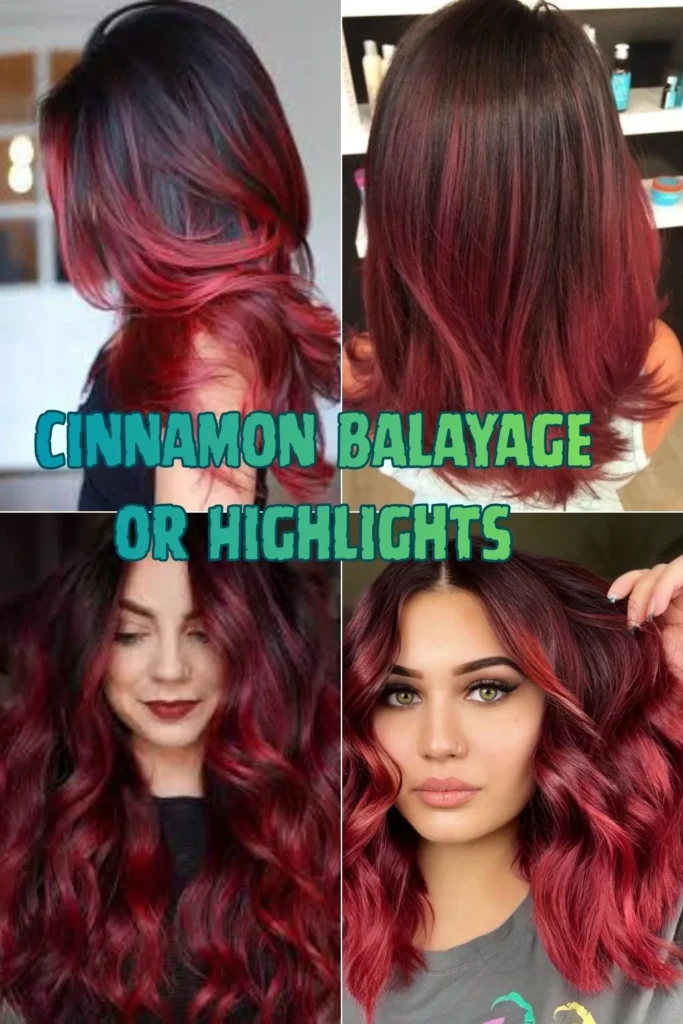 The Secret to a Softer, More Youthful Look? Cinnamon Chocolate Brown Hair Cinnamon Balayage or Highlights