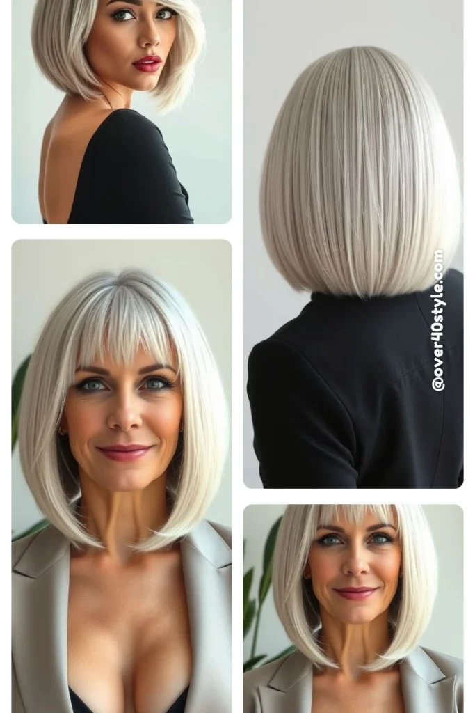  Blunt Bob with Wispy Bangs