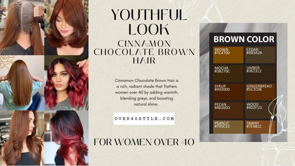The Secret to a Softer, More Youthful Look? Cinnamon Chocolate Brown Hair The Secret to a Softer, More Youthful Look? Cinnamon Chocolate Brown Hair