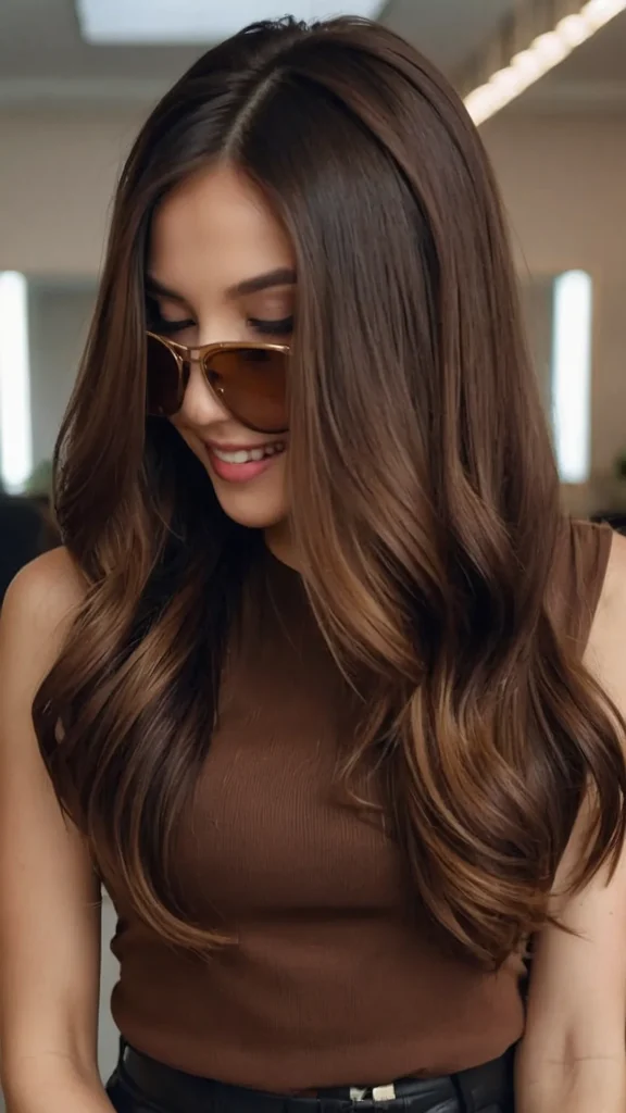 Dessert Hair – Soft Chocolate Brown Hair with Gentle Highlights
