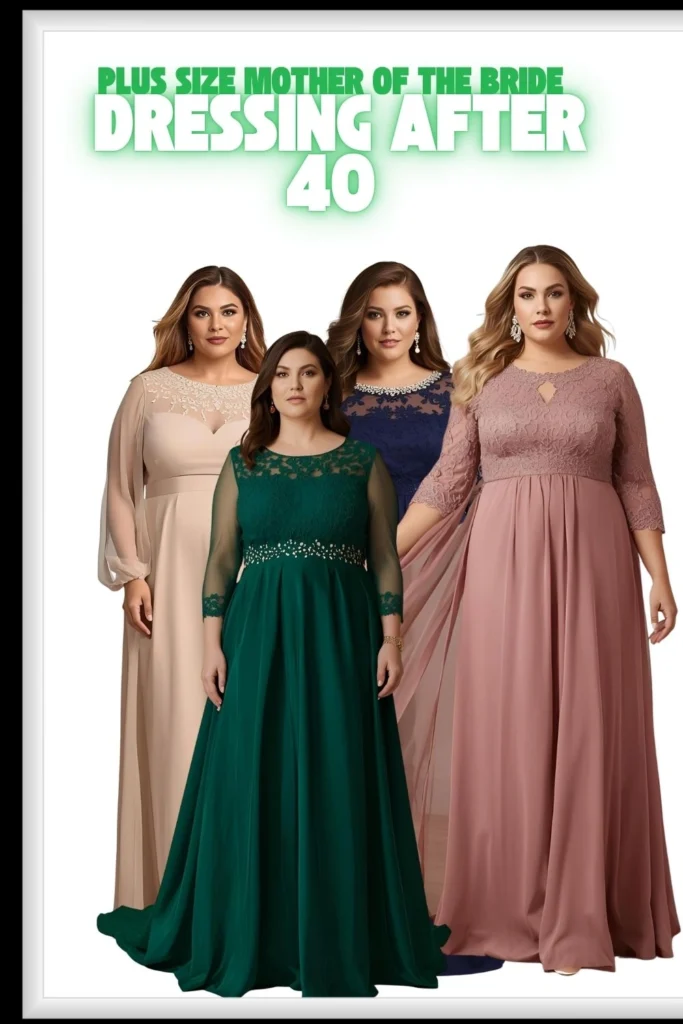 Elegant Mother of the Groom Dresses for Plus Size Women Over 40