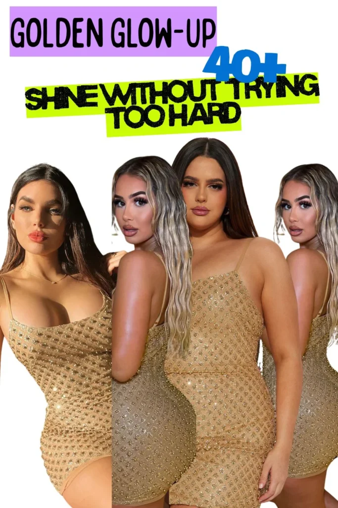 Plus-Size Birthday Dresses:Golden Glow-Up – Shine Without Trying Too Hard