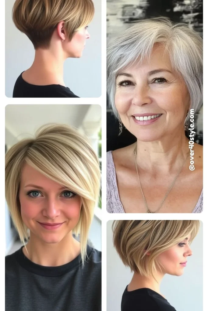 Layered Pixie Bob with Side-Swept Bangs