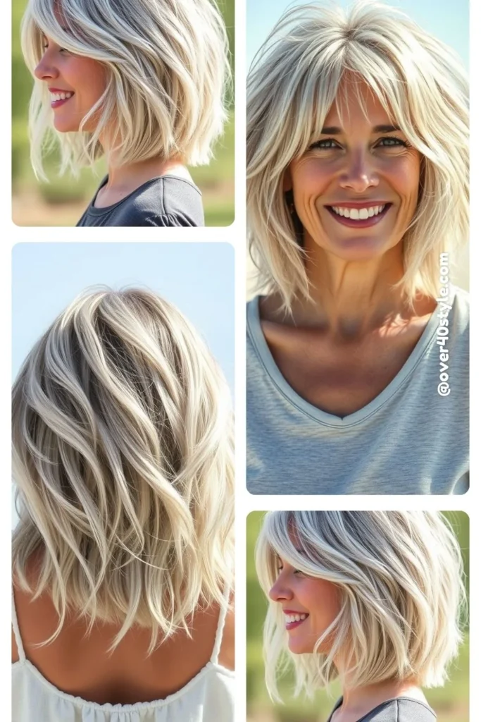 Shaggy Textured Bob with Root Lift