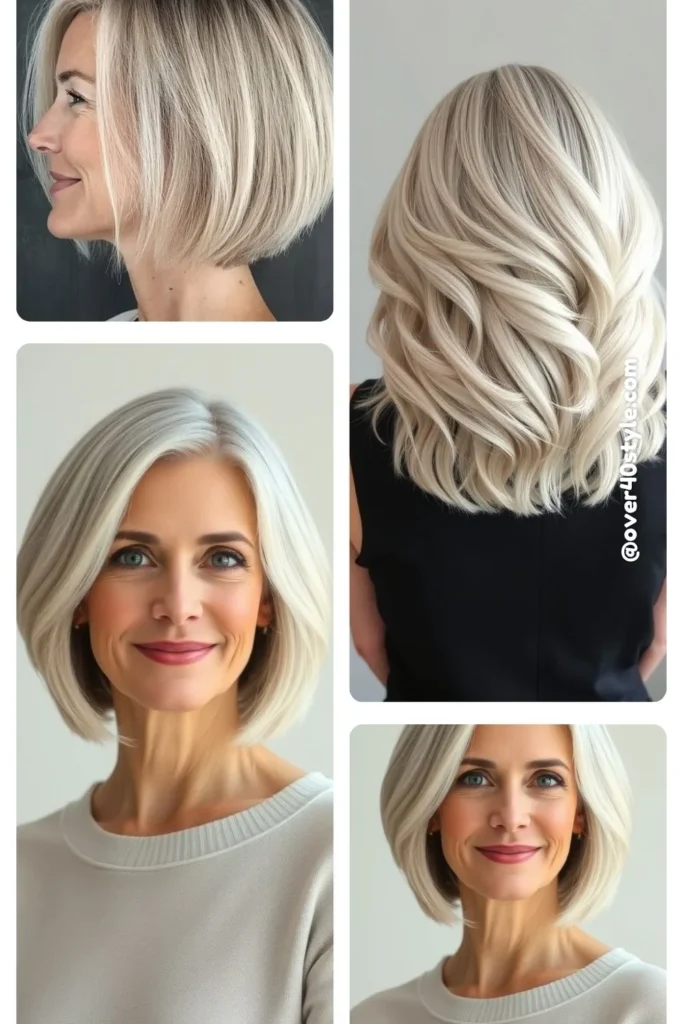 Softly Stacked Bob with Face-Framing Layers