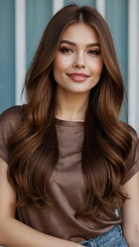 Sweet Strands – Chocolate Brown Hair with Soft Highlights
