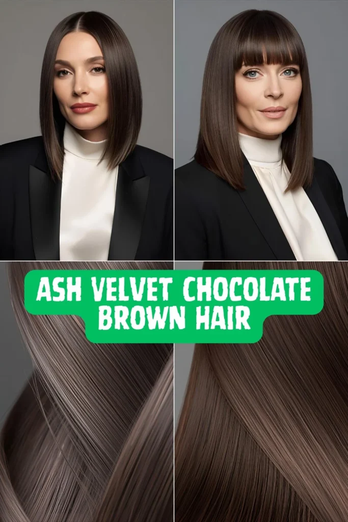 Velvet Chocolate Brown Hair: 7 Stunning Shades Every Woman Over 40 Needs Ash Velvet Chocolate Brown Hair