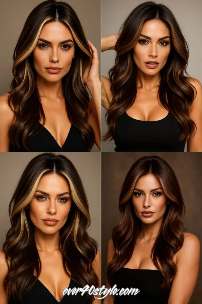 7 Gorgeous Milk Chocolate Hair Colors with Highlights That Transform Women Over 40 Face-Framing Blonde Highlights on Milk Chocolate Hair