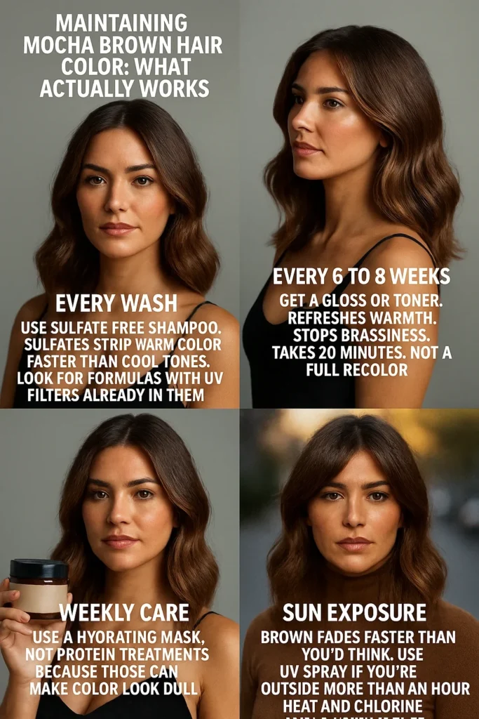 Mocha Brown Hair Color for Women Over 40: The Perfect Warm Brunette Shade in 2025 Maintaining Mocha Brown Hair Color: What Actually Works