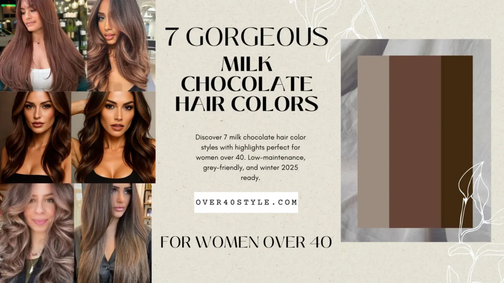 Milk Chocolate Hair Colors with Highlights That Transform Women Over 40