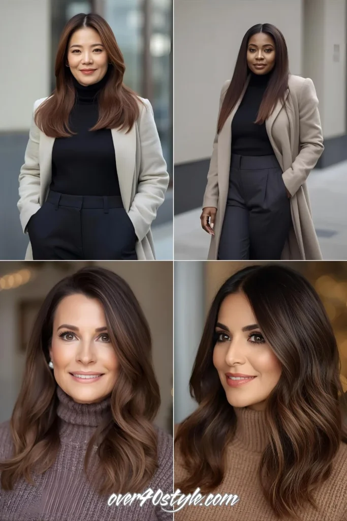 7 Gorgeous Milk Chocolate Hair Colors with Highlights That Transform Women Over 40 Solid Milk Chocolate Hair Color