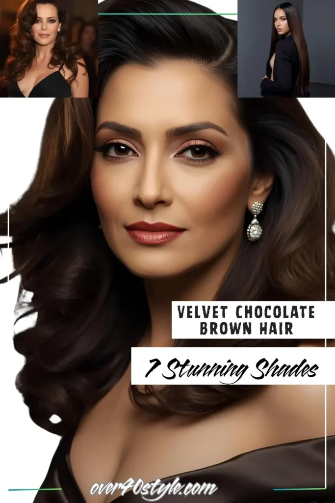 Velvet Chocolate Brown Hair: 7 Stunning Shades Every Woman Over 40 Needs Velvet Chocolate Brown hair on a woman over 40 showing natural shine and dimension