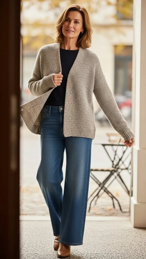 10 Easy Wide Leg Jeans Outfits That Work for Any Body Type 10 Easy Wide Leg Jeans Outfits That Work for Any Body Type - Over40Style