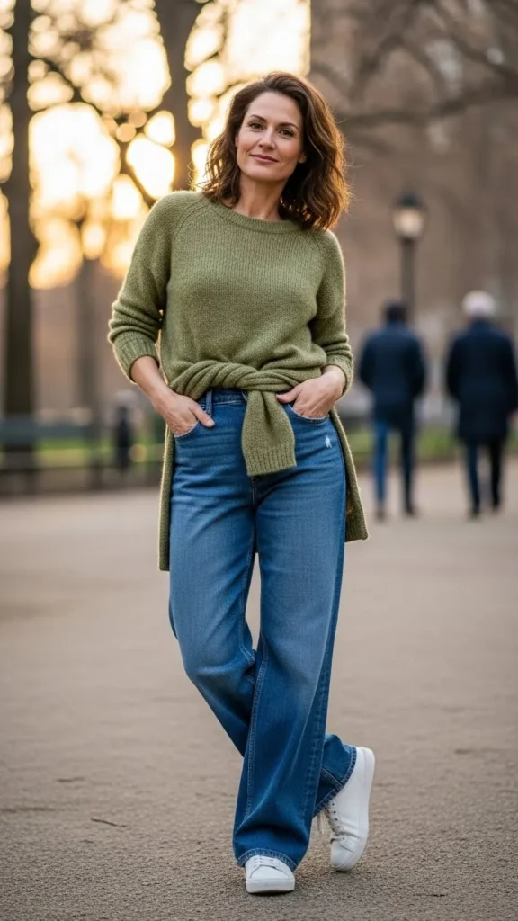 10 Easy Wide Leg Jeans Outfits That Work for Any Body Type 10 Easy Wide Leg Jeans Outfits That Work for Any Body Type - Over40Style